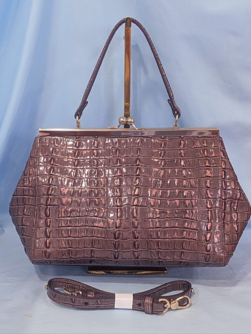 HTF EUC Brahmin Juliette in Aubergine La Scala
